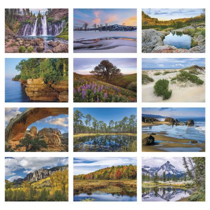 Custom Scenic America Executive - White Ad Calendar - Month view