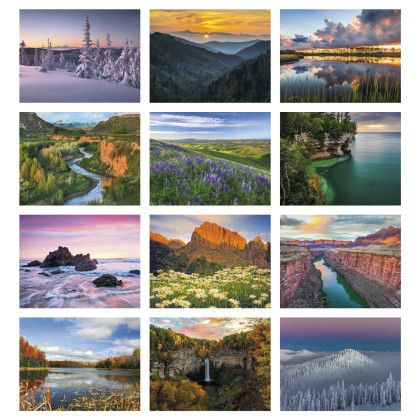 Custom Landscapes of America Spiral Wall Calendar - Month view