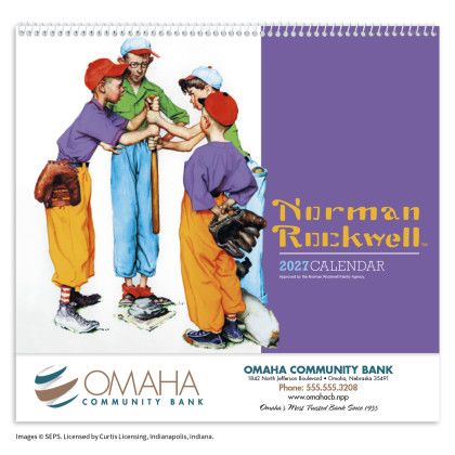 Custom Norman Rockwell Appointment Calendar - Spiral - Front view