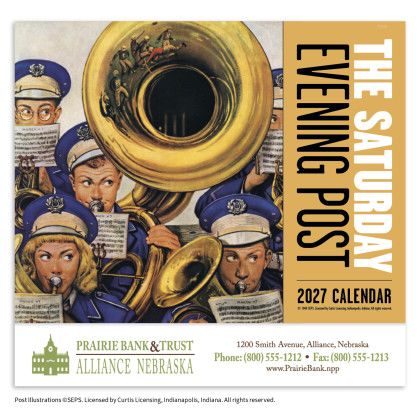 Custom Economy Appointment Calendar - The Saturday Evening Post - Front view Custom Economy Appointment Calendar - The Saturday Evening Post - Front view