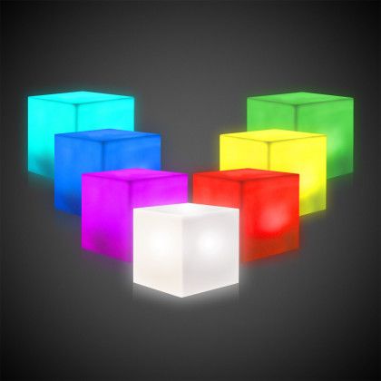 Custom LED Color Morphing Cube - White Different Lights View 