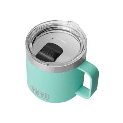 Custom YETI Rambler 14 oz. Stackable Mug with DuraSip Ceramic Lining - Seafoam