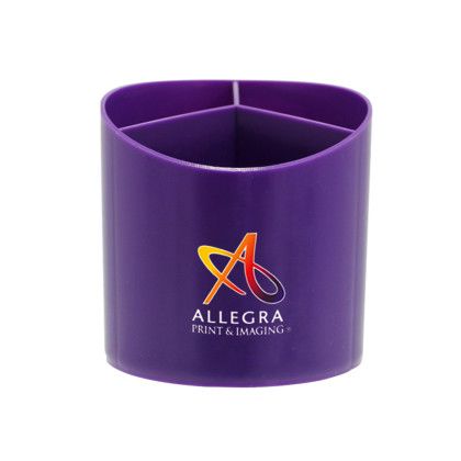 Custom Recycled Desk Organizer, Full Color Digital - Purple 