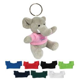 Custom Mini Elephant Key Chain - Gray