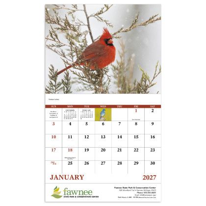 Custom Birds of North America - Stapled Calendar - Calendar view