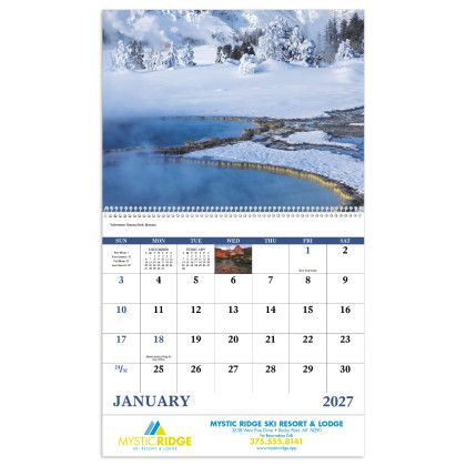 Custom Rocky Mountains - Spiral Calendar - Calendar view