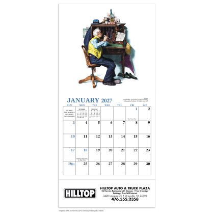 Custom Norman Rockwell Mini Calendar - Calendar view