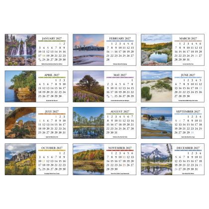 Custom Scenic America Desk Tent Calendar - Month view