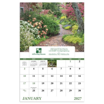 Custom Garden Walk - Window Calendar - Calendar view