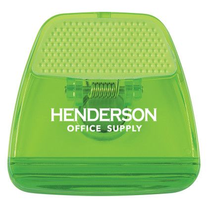 Custom Magnetic Memo Clip - Translucent Green