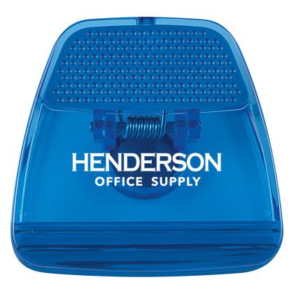 Custom Magnetic Memo Clip - Translucent Blue