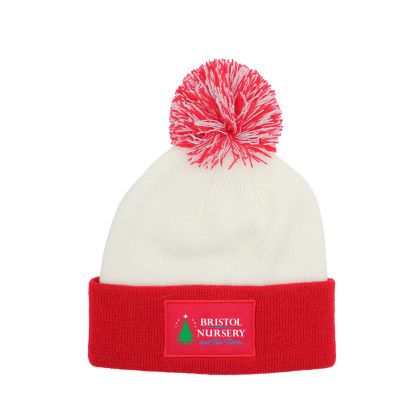 Custom Color Pop Beanie, Full Color Digital - Red