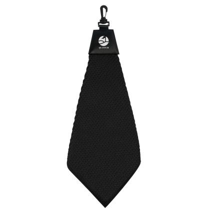 Custom Grip Dry Waffle Golf Towel - Black 