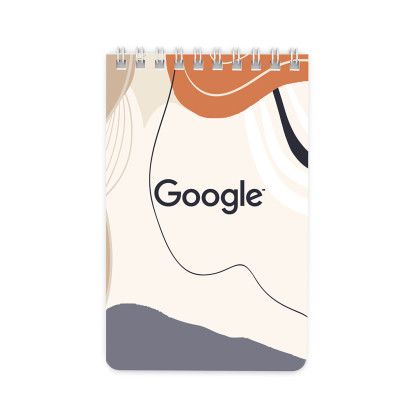 Custom Powerstick Acorn Top Bound Notebook - White with White Coil 