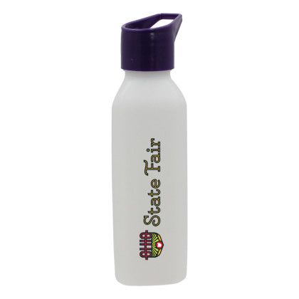Custom 24 oz. Classic Edge Bottle with Carry Cap, Full Color Digital - White 