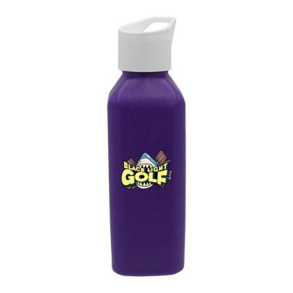 Custom 24 oz. Classic Edge Bottle with Carry Cap, Full Color Digital - Purple 