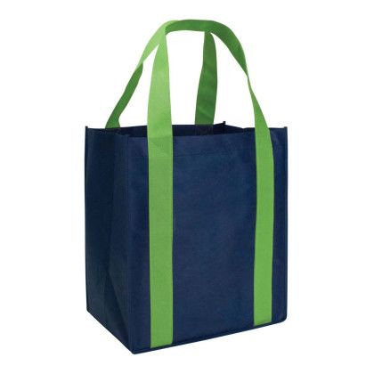 Custom Grande Tote - Navy/lime