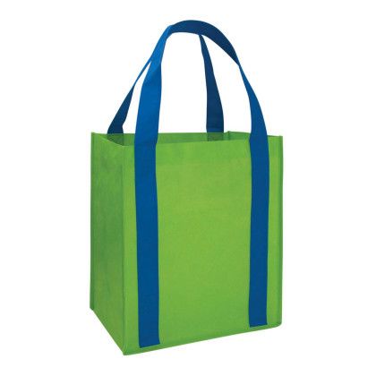 Custom Grande Tote - Lime/royal