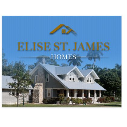 Custom Full Color Yard Sign - White