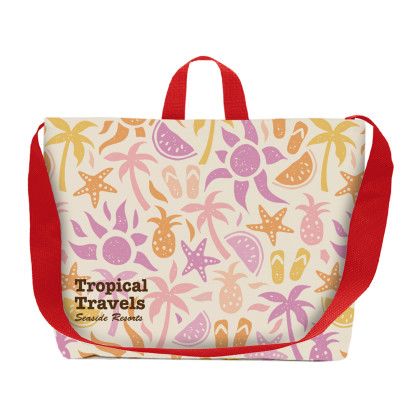 Custom Sublime Series RPET Conference Tote Bag - White With Red