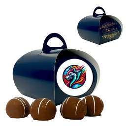 Custom Biens Chocolate Centerpieces Petite Tulip Box - Dark Blue 