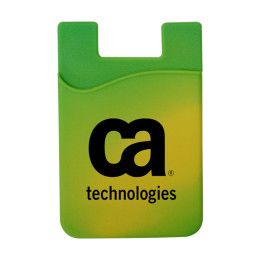 Custom Mood Phone Wallet - Green with Yellow 