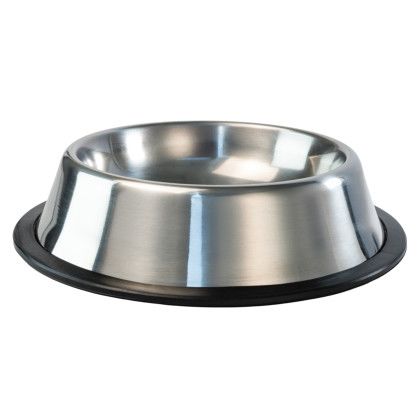 Custom Stainless Steel Pet Bowl Small - Side View Custom Stainless Steel Pet Bowl Small - Side View