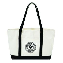 Custom Yacht Club Tote - Natural With Black