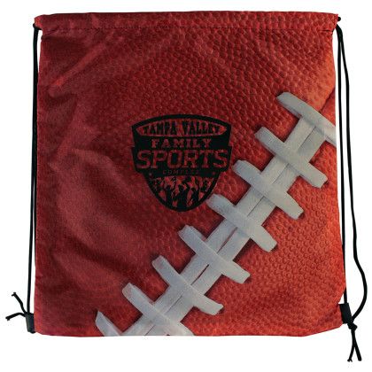 Custom Sports Style Drawstring Backpack - Football