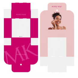 Custom 10" x 10" x 4" Flat White Corrugate Gift Box Full Color Label