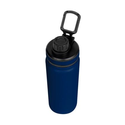 Custom Basecamp Mt Kenya 25 oz SS Water Bottle with Pop up Lid - Navy Blue Top View Custom Basecamp Mt Kenya 25 oz SS Water Bottle with Pop up Lid - Navy Blue Top View