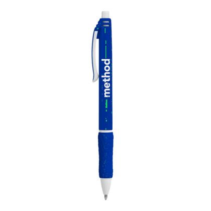 Custom Vortex Recycled Solid Color Barrel Pen - Royal Blue 