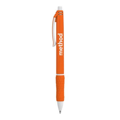 Custom Vortex Recycled Solid Color Barrel Pen - Orange 