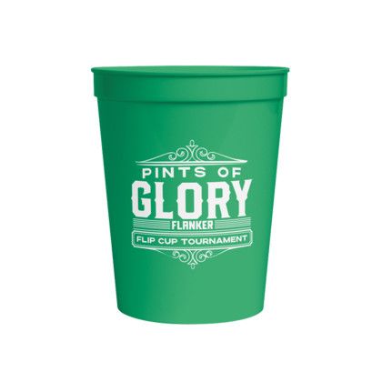 Custom 16 oz BPA-Free USA-Made Stadium Cup - Kelly Green 