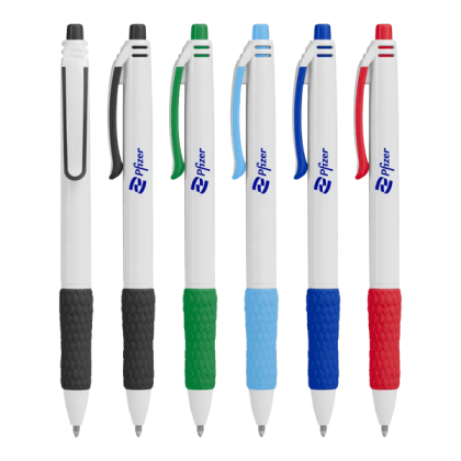 Custom Vortex Recycled White Barrel Pen - All Colors 