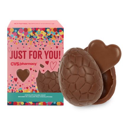 Custom Milk Chocolate Hollow Egg - Heart 