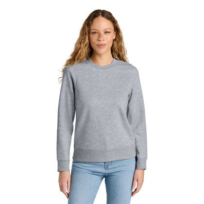Custom District Women's V.I.T. Fleece Crew - Light heather gray 