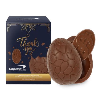 Custom Milk Chocolate Hollow Egg - Dollar Sign