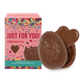 Custom Milk Chocolate Hollow Egg - Heart Custom Milk Chocolate Hollow Egg - Heart