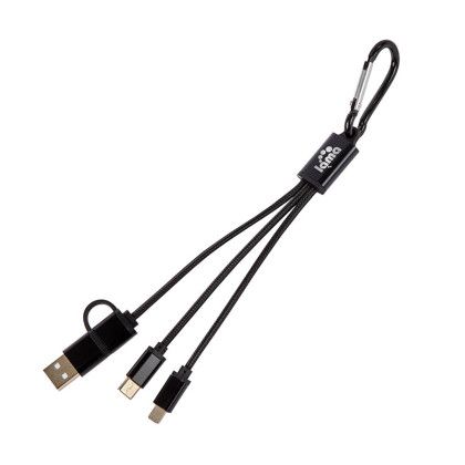 Custom Libra 4-in-1 Charging Cable Set - Black