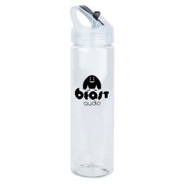 Custom NEWPORT II 25 oz.. PET Bottle with Flip Spout - Black