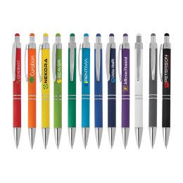 Custom Palette Soft Touch Ballpoint Pen / Stylus - All Colors 