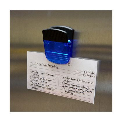 Custom Clipa II Fridge Memo / Chip Clip - Blue Lifestyle View Custom Clipa II Fridge Memo / Chip Clip - Blue Lifestyle View
