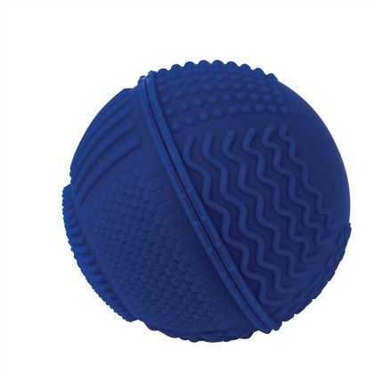 Custom Dodo Silicone Tactile Fidget Stress Ball - Blue Side View 