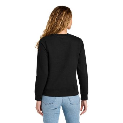 Custom District Women's V.I.T. Fleece Crew - Black Back View 