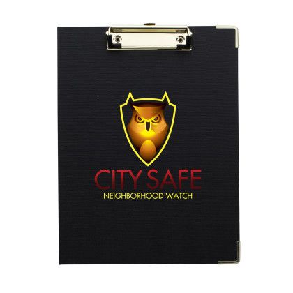 Custom Good Value Zarina Clipboard Padfolio - Black Custom Good Value Zarina Clipboard Padfolio - Black
