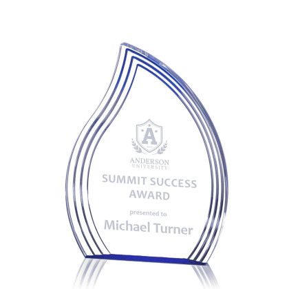 Custom Ember Award - Blue/Clear Custom Ember Award - Blue/Clear