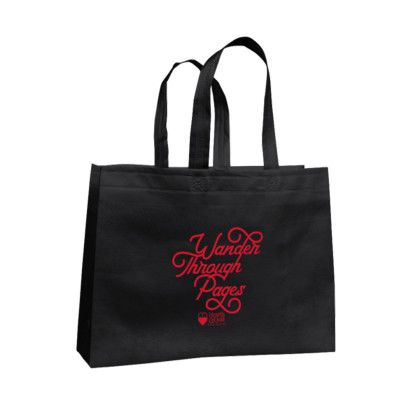 Custom Infernis Non-Woven Heat Seal Tote - Black Custom Infernis Non-Woven Heat Seal Tote - Black