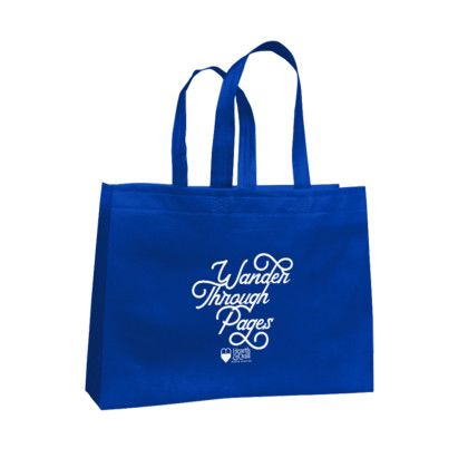 Custom Infernis Non-Woven Heat Seal Tote - Blue Custom Infernis Non-Woven Heat Seal Tote - Blue