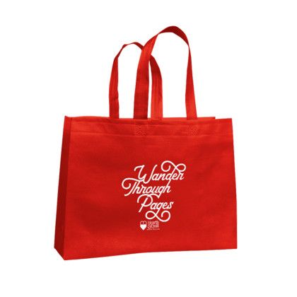 Custom Infernis Non-Woven Heat Seal Tote - Red Custom Infernis Non-Woven Heat Seal Tote - Red